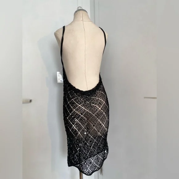 NWT Coperni knitted mini crochet dress black in a size small - Picture 7 of 9